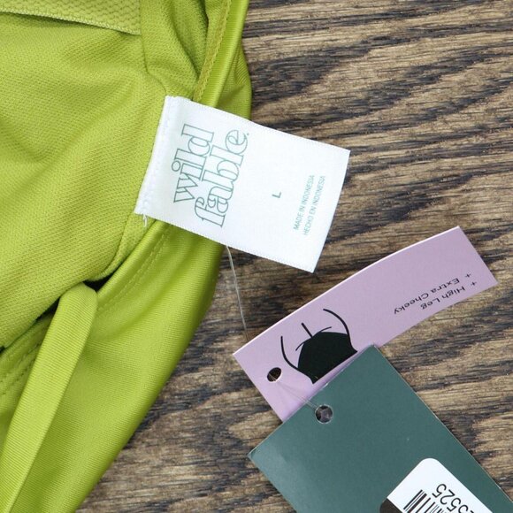 NWT Wild Fable Womens Ring Front Cut Out One Piece Swimsuit 87851363 S Green - Picture 5 of 5